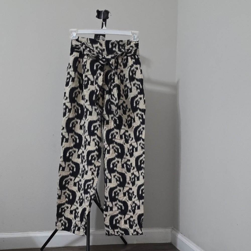 Zara Monochrome Patterned Pants